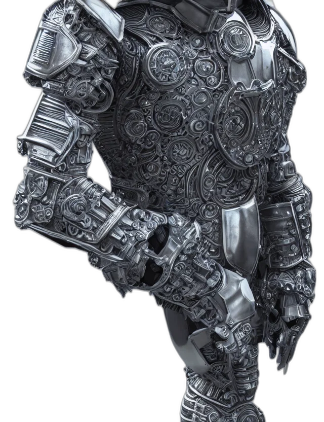 robot, jacket, weapon, sword, concept art, 3d render, fantasy art, photorealistic transparent PNG cut-out