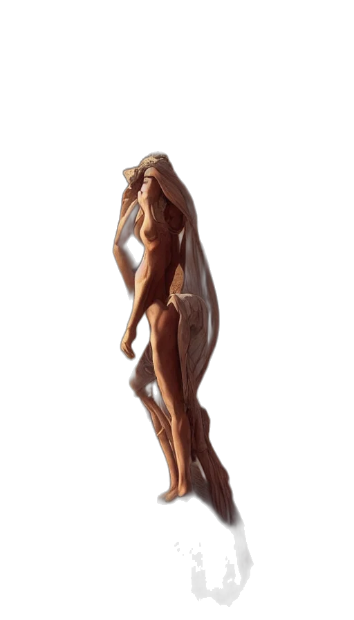 dress, staff, creature, jewelry transparent PNG cut-out