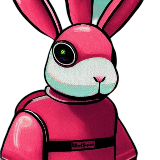 robot, animal, pixel art, 3d render transparent PNG cut-out