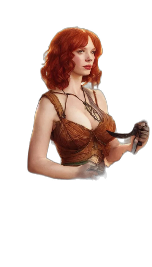 dress, staff, jewelry, weapon transparent PNG cut-out