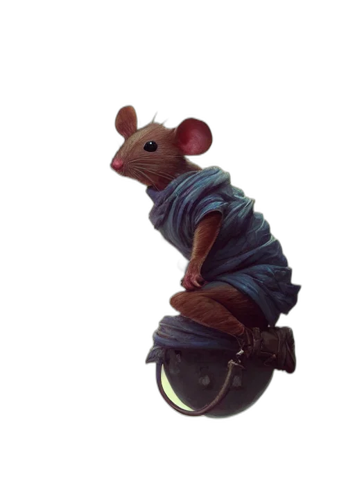 animal, creature, staff, jacket, 3d render, concept art, photorealistic, outer space transparent PNG cut-out