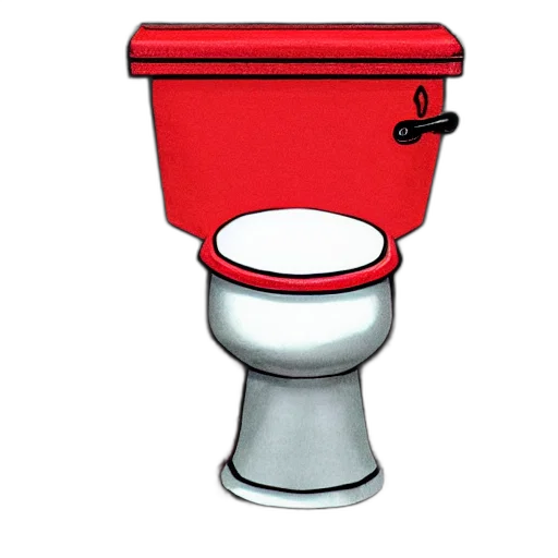 furniture, staff, crown, 3d render, red, golden, toilet, flowers transparent PNG cut-out