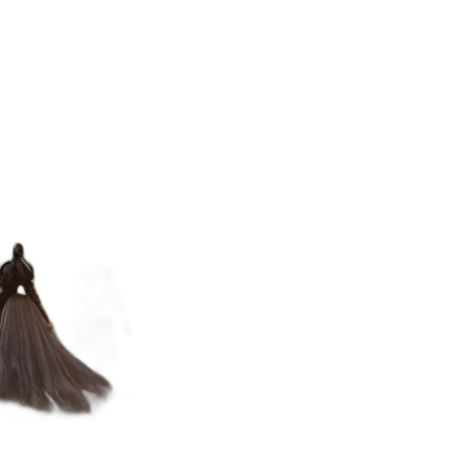 dress, hair, crown, staff, concept art, 3d render, fantasy art, photorealistic transparent PNG cut-out