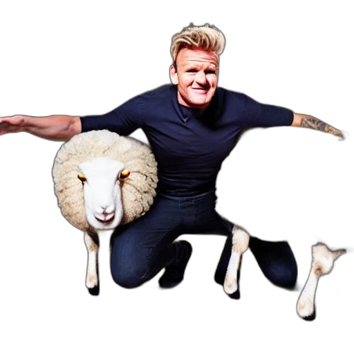 animal, pixel art, gordon, ramsay, ram, sheep transparent PNG cut-out