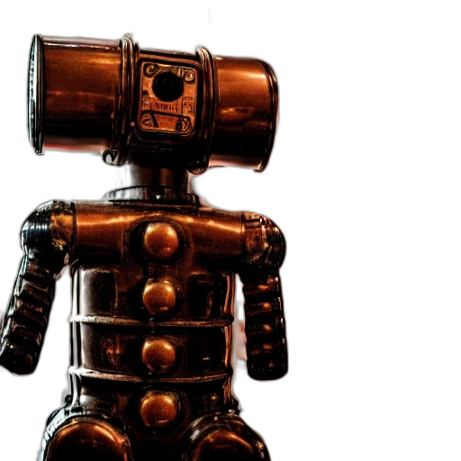 robot, 3d render, concept art, steampunk, made, matrix, code, sipping transparent PNG cut-out