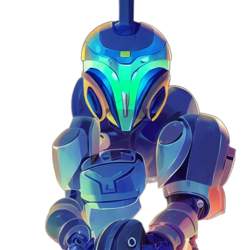 robot, weapon, concept art, pixel art transparent PNG cut-out