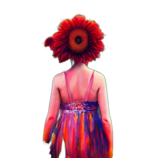 dress, flower, crown, hat, watercolor, oil painting, photorealistic, concept art transparent PNG cut-out