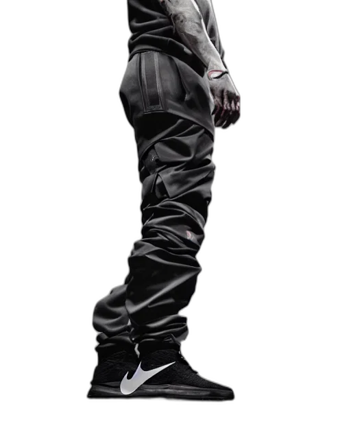 jacket, shoes, staff, robot transparent PNG cut-out