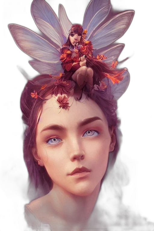 crown, face, hat, flower transparent PNG cut-out