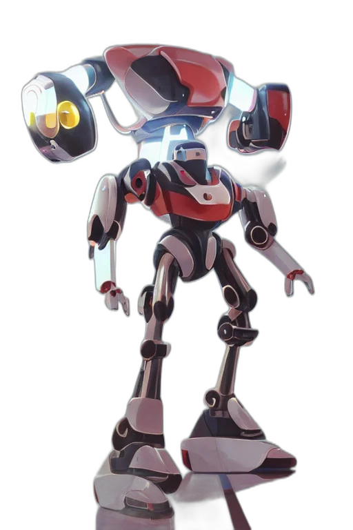 robot, 3d render, concept art, pixel art transparent PNG cut-out