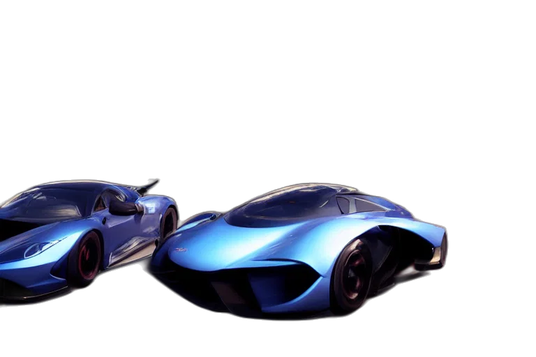 car, 3d render, concept art, photorealistic, blue, photo, wallpaper, sport transparent PNG cut-out