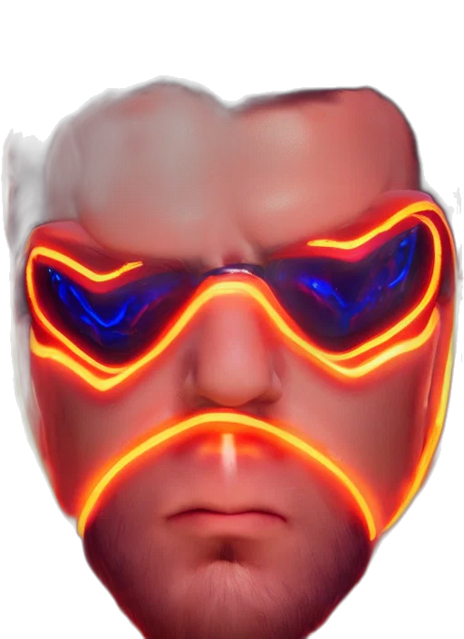 mask, face, robot, 3d render transparent PNG cut-out
