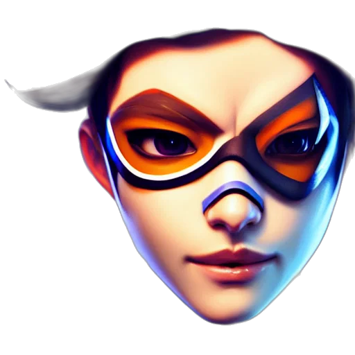 mask, face, 3d render, concept art transparent PNG cut-out