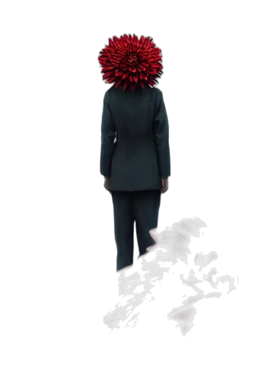 mask, crown, hat, hair, concept art, 3d render, pixel art, dark transparent PNG cut-out