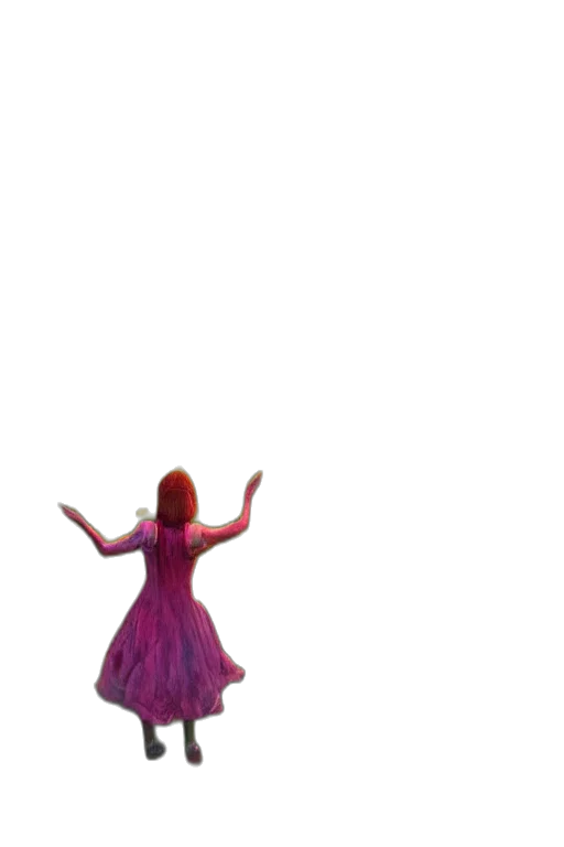 dress, creature, hair, robot transparent PNG cut-out