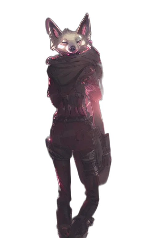 staff, mask, jacket, weapon, concept art, cyberpunk, fantasy art, pixel art transparent PNG cut-out