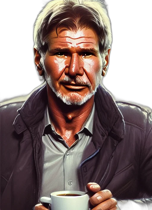 face, jacket, comic book art, photorealistic transparent PNG cut-out