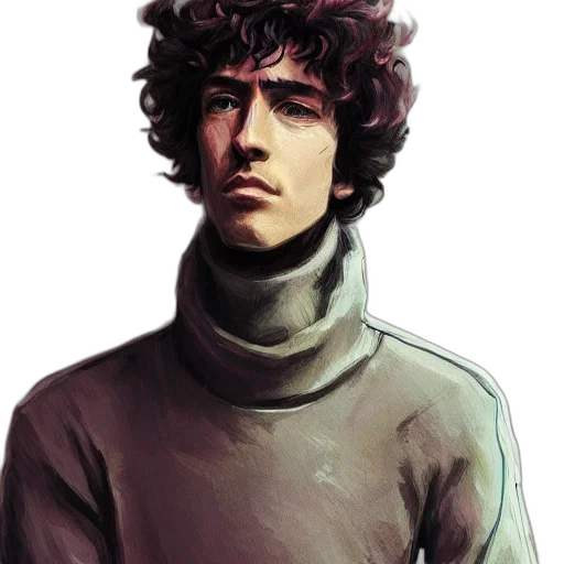face, jacket, dragon, hair transparent PNG cut-out