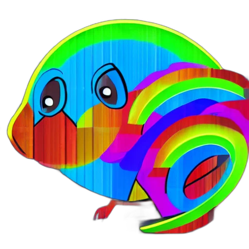 umbrella, animal, hat, creature, cartoon, concept art, 3d render, pixel art transparent PNG cut-out