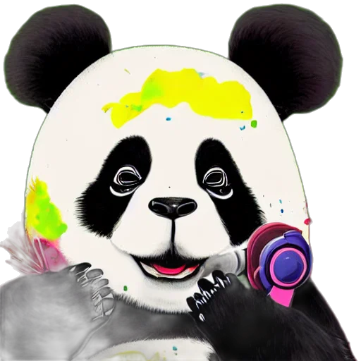 animal, mask, photorealistic, concept art, cartoon, vaporwave, neon, colorful transparent PNG cut-out