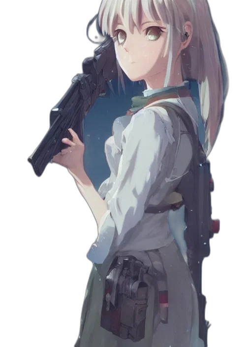 jacket, weapon, dress, staff, anime, concept art, pixel art, fantasy art transparent PNG cut-out