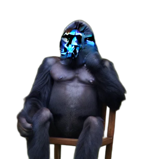 mask, creature, robot, animal, concept art, 3d render, vaporwave, cyberpunk transparent PNG cut-out