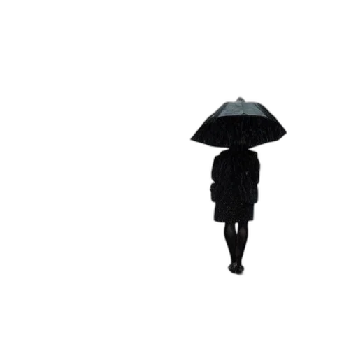 umbrella, hat, jacket, staff transparent PNG cut-out