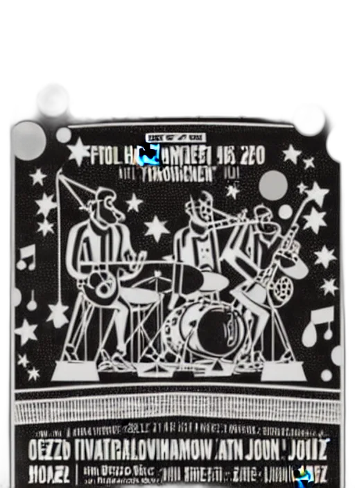 jazz, festival, poster, halftone transparent PNG cut-out