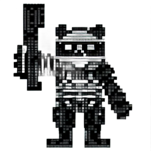 robot, weapon, staff, creature transparent PNG cut-out