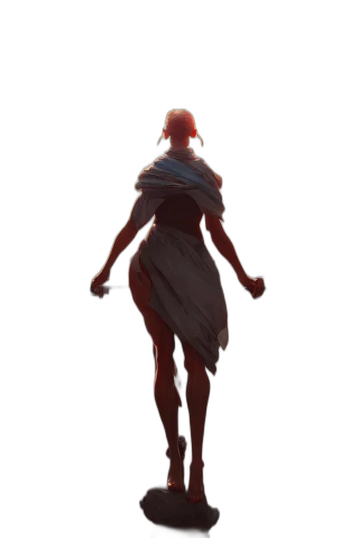 dress, staff, creature, weapon, concept art, fantasy art, 3d render, pixel art transparent PNG cut-out