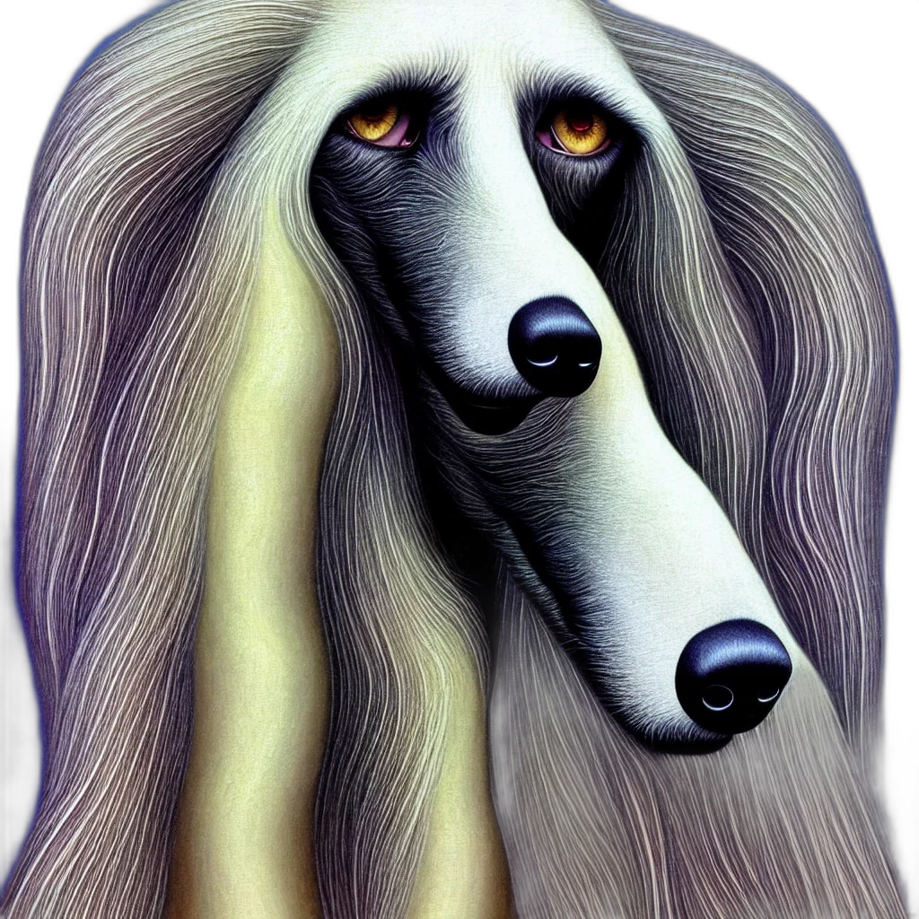 animal, hair, creature, mask, photorealistic, concept art, fantasy art, watercolor transparent PNG cut-out