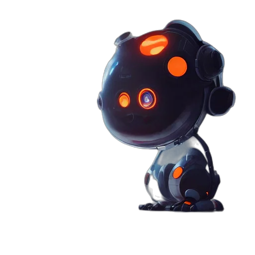 robot, creature, concept art, 3d render transparent PNG cut-out