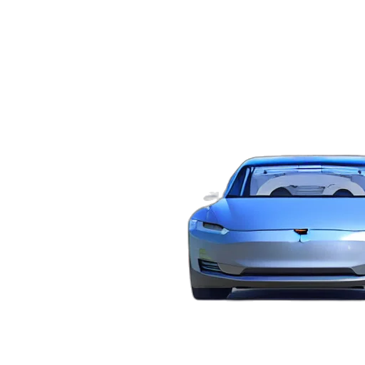 car, robot, 3d render, concept art, photorealistic, vaporwave, blue, tesla transparent PNG cut-out