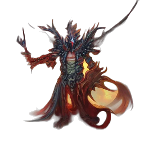 dragon, staff, creature, concept art transparent PNG cut-out