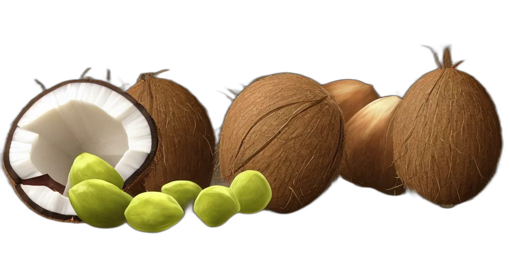 hair, food, crown, 3d render, concept art, photorealistic, earth tones, now transparent PNG cut-out