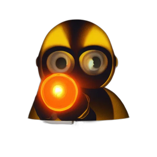 mask, robot, animal, creature, 3d render, concept art, pixel art, golden transparent PNG cut-out