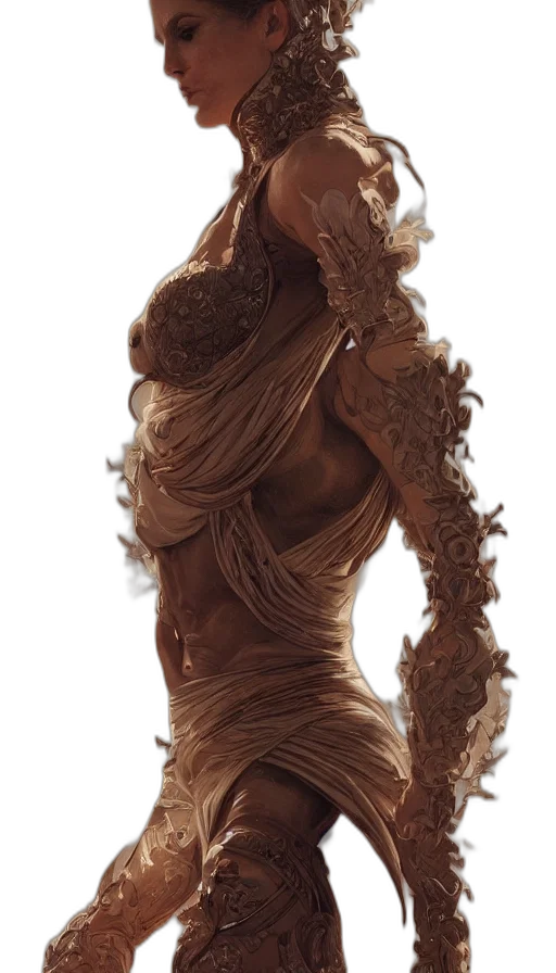 dress, hair, creature, face transparent PNG cut-out