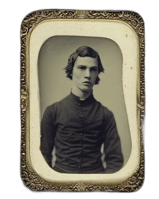 face, hair, staff, sword, photorealistic, tintype, photo, bazarov transparent PNG cut-out