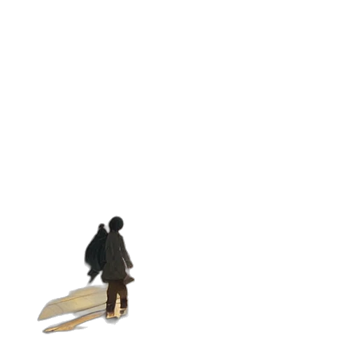 umbrella, jacket, staff, robot transparent PNG cut-out
