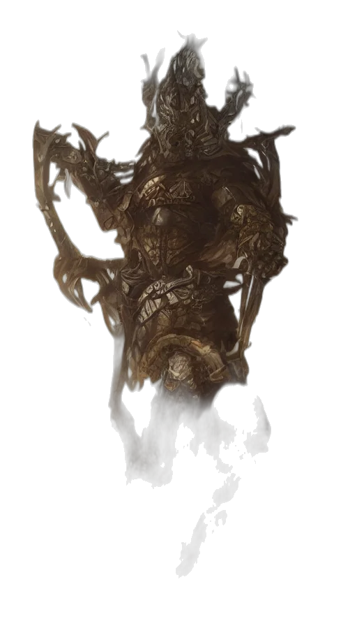 creature, mask, dragon, staff transparent PNG cut-out