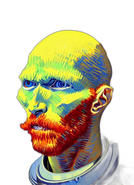 face, mask, robot, staff, photorealistic, pixel art, watercolor, concept art transparent PNG cut-out