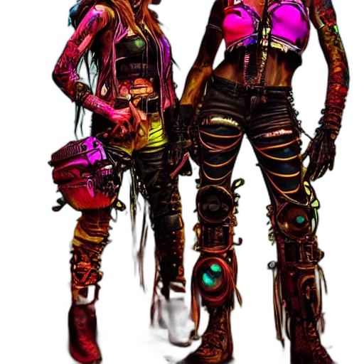 robot, staff, cyberpunk, concept art transparent PNG cut-out