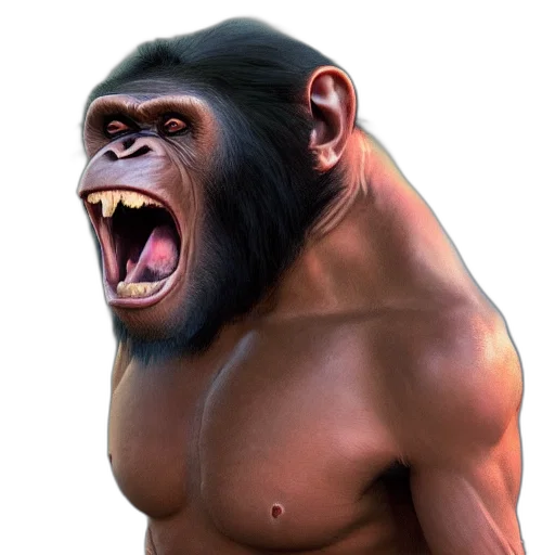 animal, creature, face, photorealistic transparent PNG cut-out