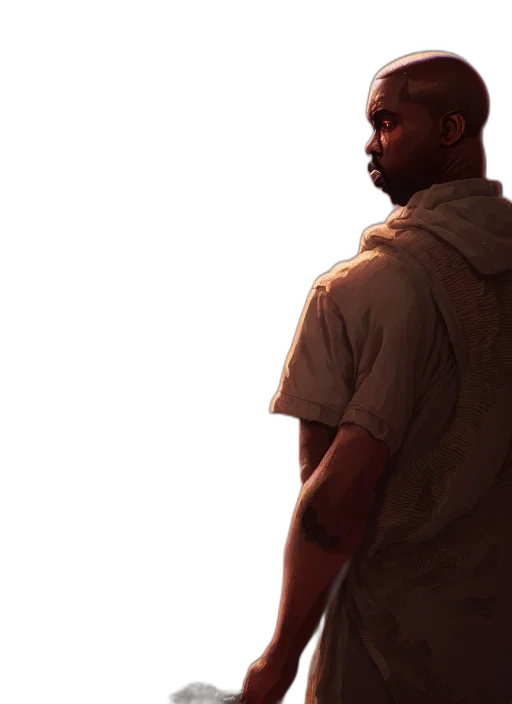 jacket, staff, face, weapon transparent PNG cut-out