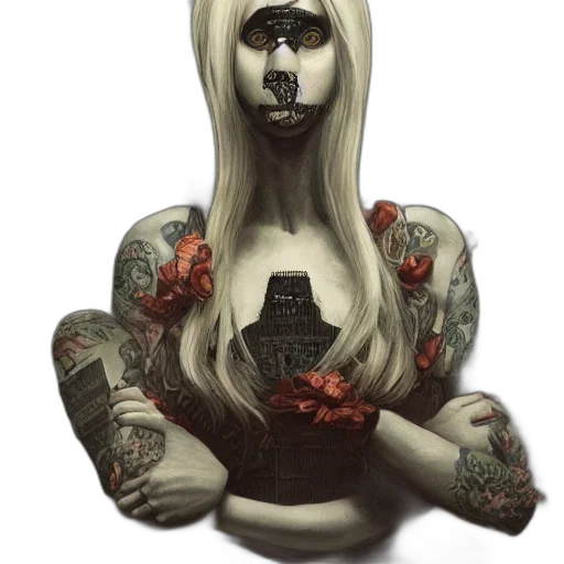 mask, face, jewelry, dress, fantasy art, concept art, 3d render, photorealistic transparent PNG cut-out