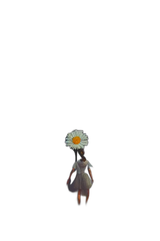 flower, dress, staff, robot, 3d render, concept art, pixel art, fantasy art transparent PNG cut-out