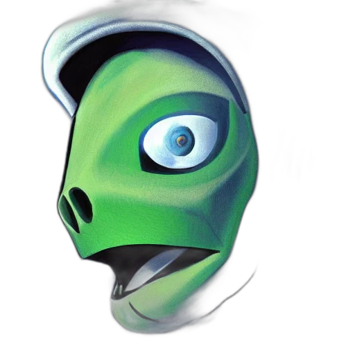 mask, face, robot, creature, concept art, 3d render, photorealistic, comic book art transparent PNG cut-out