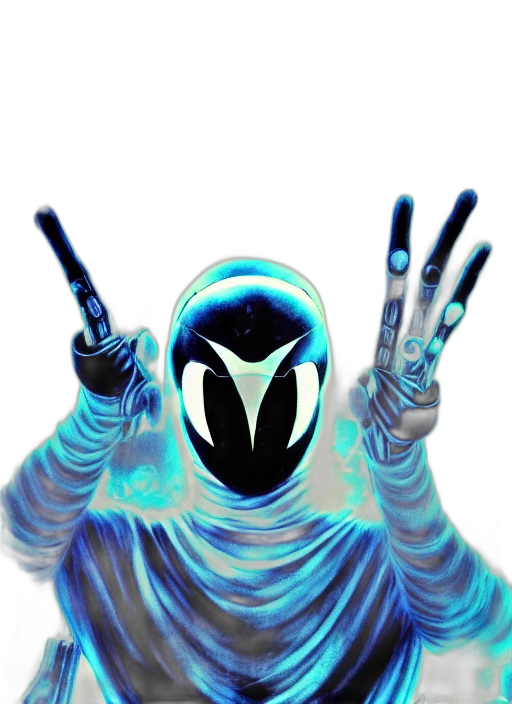 mask, robot, jacket, face, vaporwave, concept art, comic book art, pixel art transparent PNG cut-out