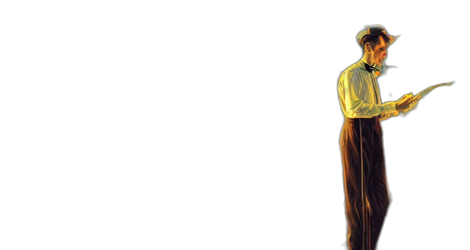 jacket, hat, staff, face transparent PNG cut-out