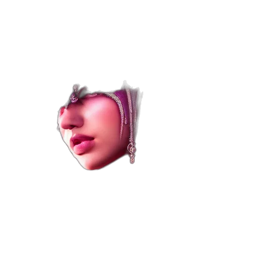 face, mask, jewelry, creature, vaporwave, 3d render, photorealistic, anime transparent PNG cut-out